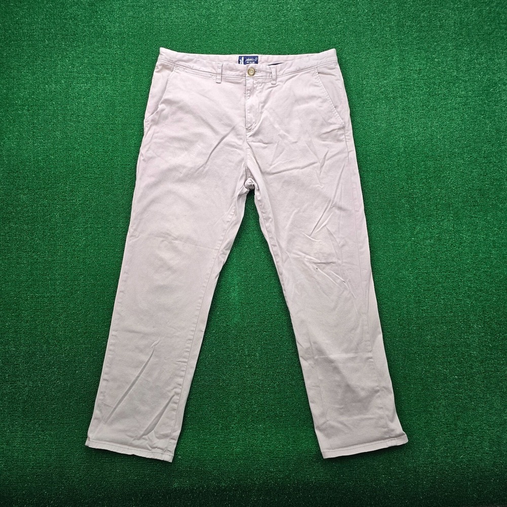 Johnnie-O West Coast Prep Chino Pants Mens 38x30 Beige Straight Leg Golf Preppy